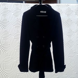 Black pea coat LG Cato